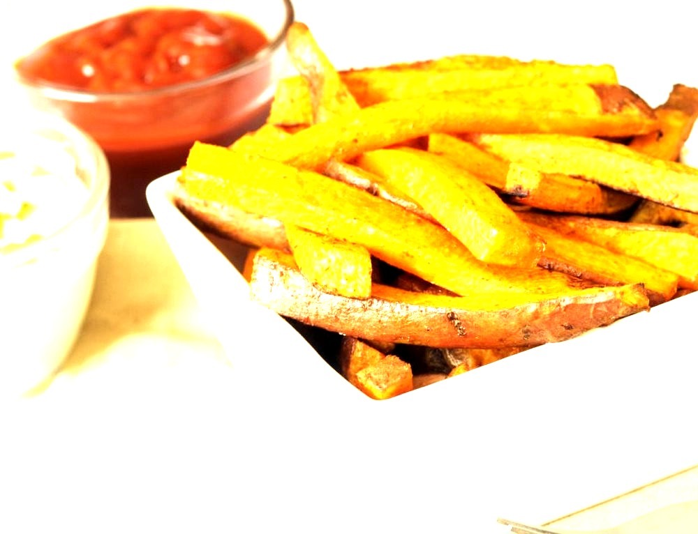 Sweet Potato Fries with Herbed Dip Easy Home Meals