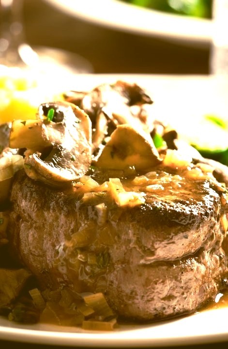 Filet Mignon with Tarragon Mushrooms (Healthy Seasonal Recipes)