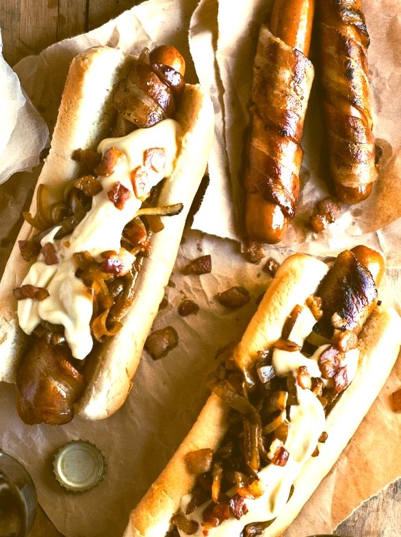 Bacon Wrapped Hot Dogs with Cheese Sauce Recipe Tin Eats