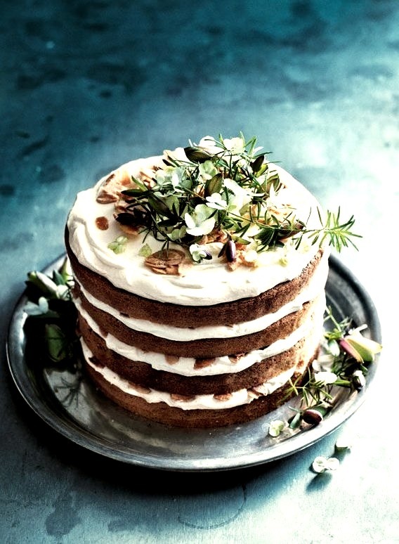 Almond and Orange Blossom Layer Cake with Vanilla Ricotta Icing Donna Hay