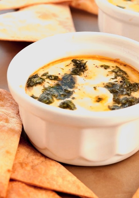 Creamy Baked Eggs with Chimichurri