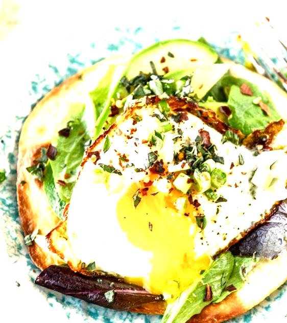 Crispy Egg Tostadas with Lemon Greens and Toasted Sesame Oil How Sweet Eats